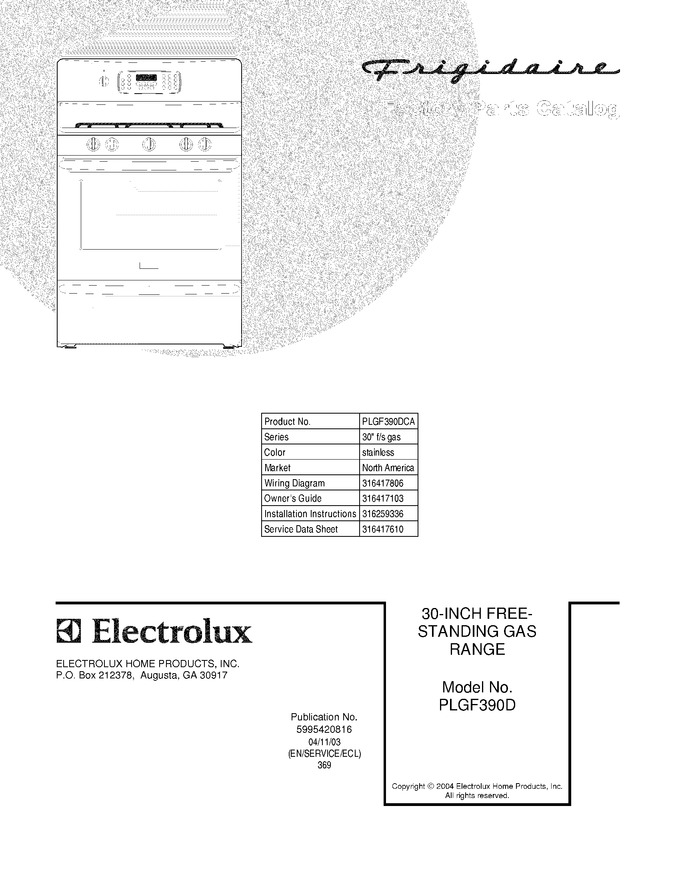 Diagram for PLGF390DCA