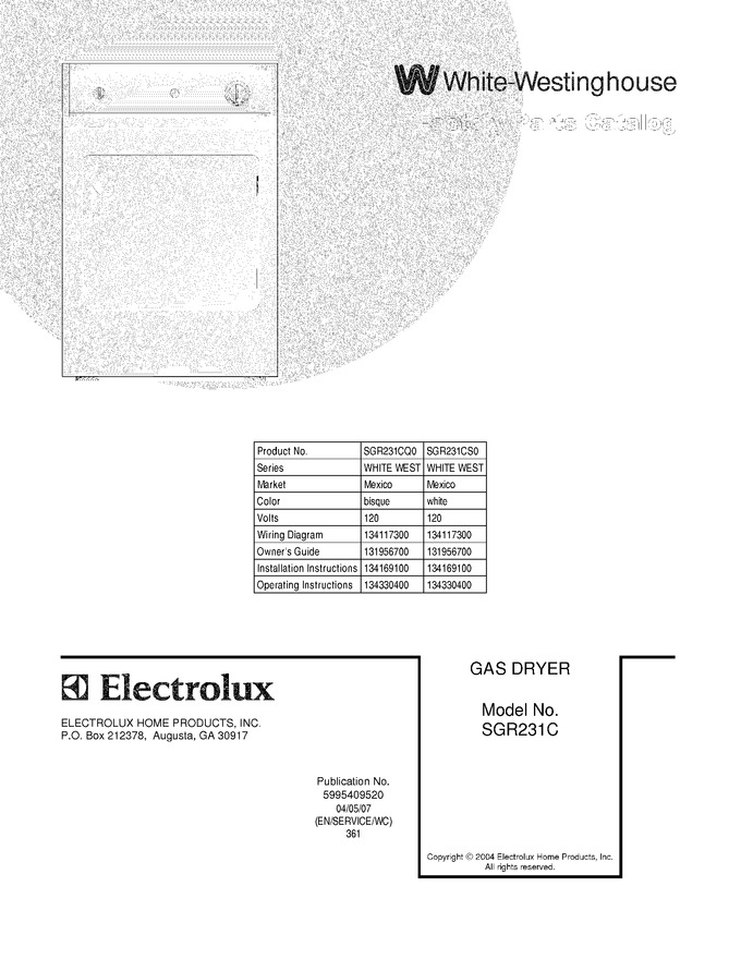 Diagram for SGR231CS0