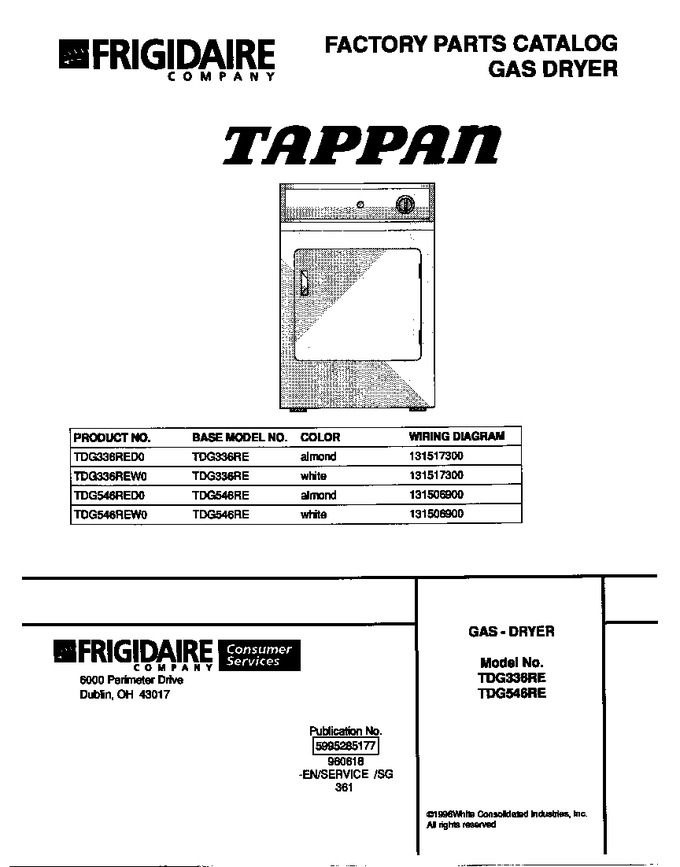 Diagram for TDG336RED0