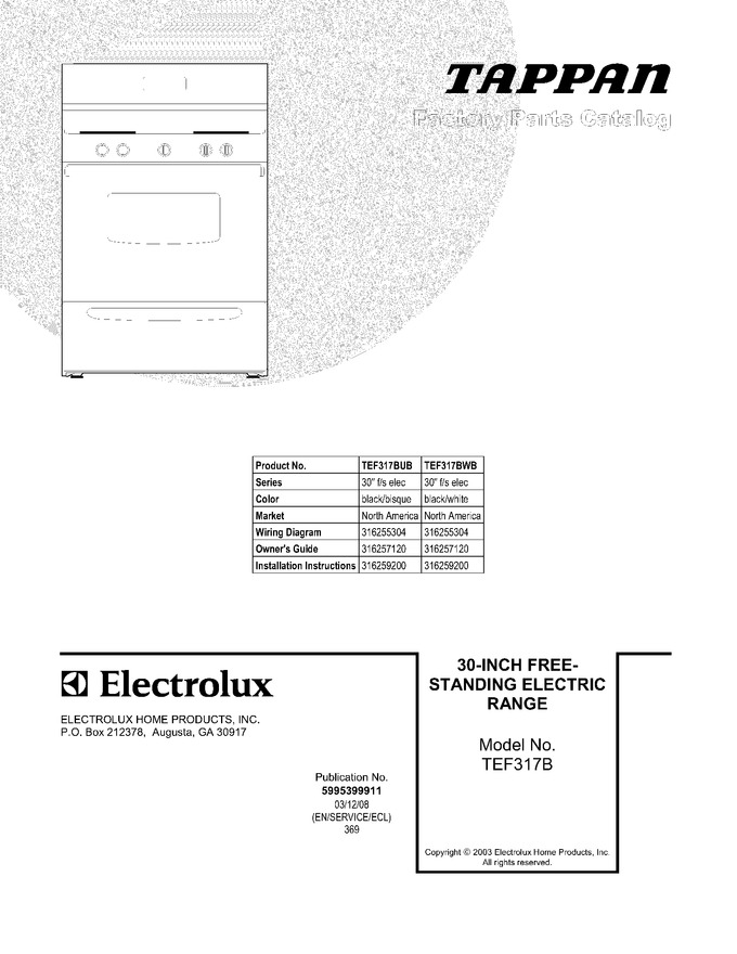 Diagram for TEF317BWB