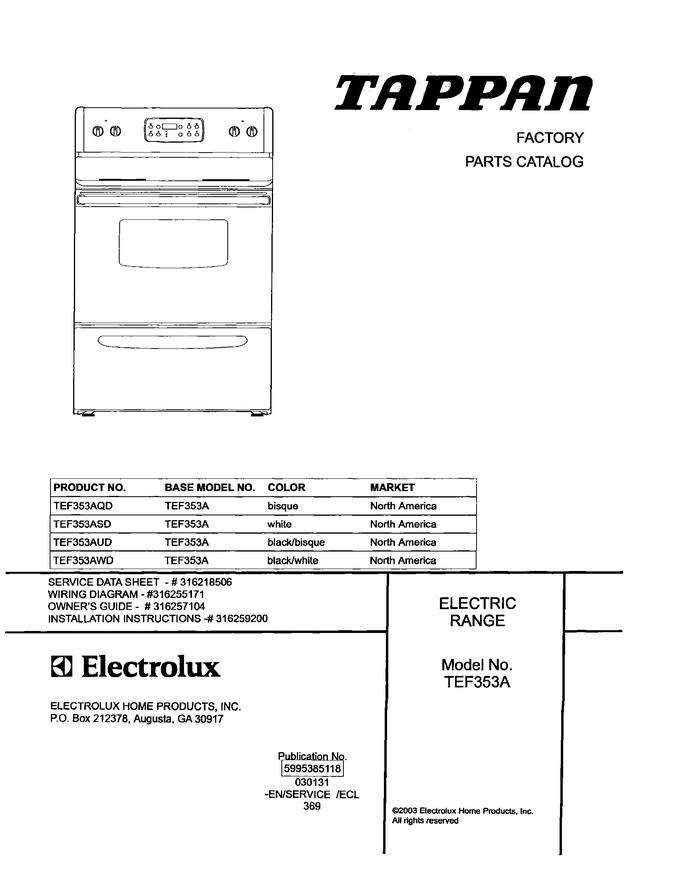 Diagram for TEF353AWD
