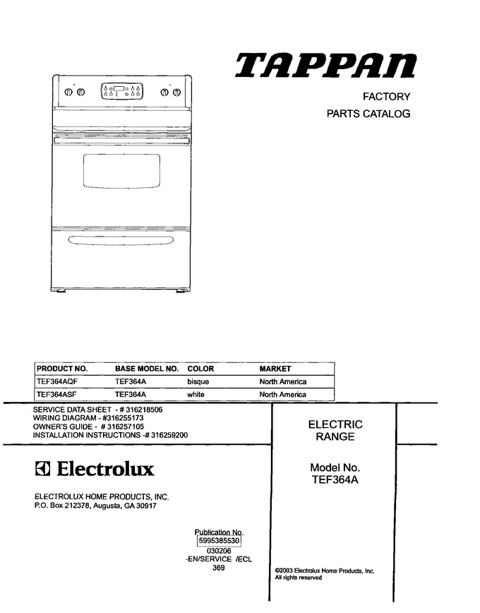 Diagram for TEF364ASF