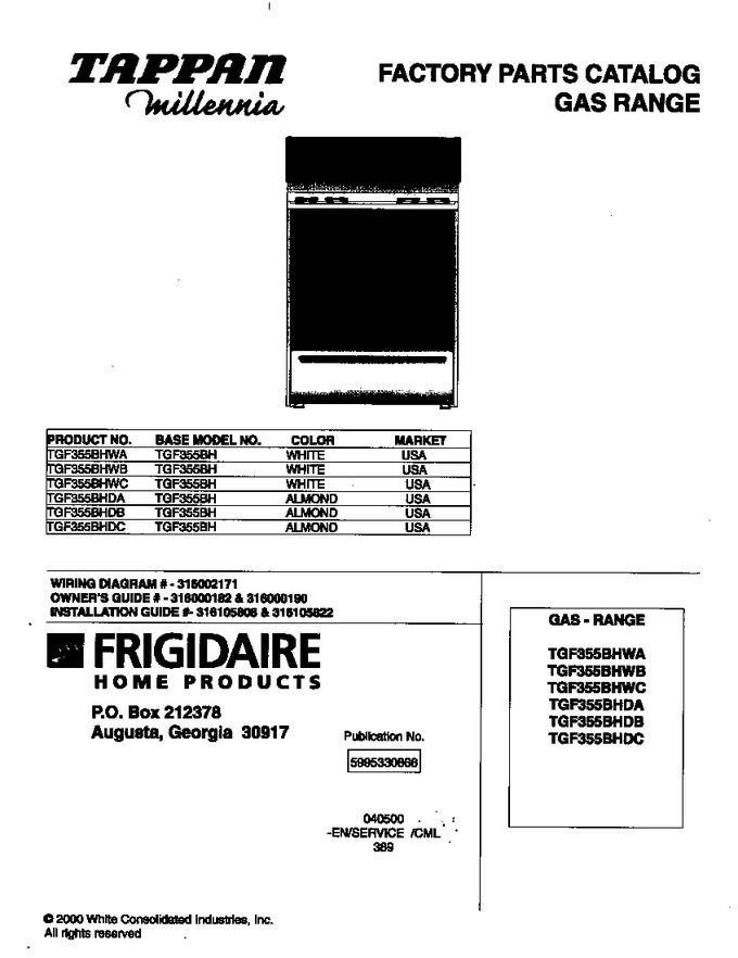 Diagram for TGF355BHWB
