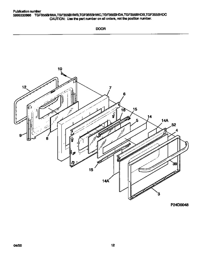 Diagram for TGF355BHWB