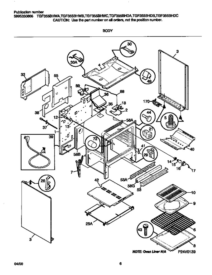 Diagram for TGF355BHWC