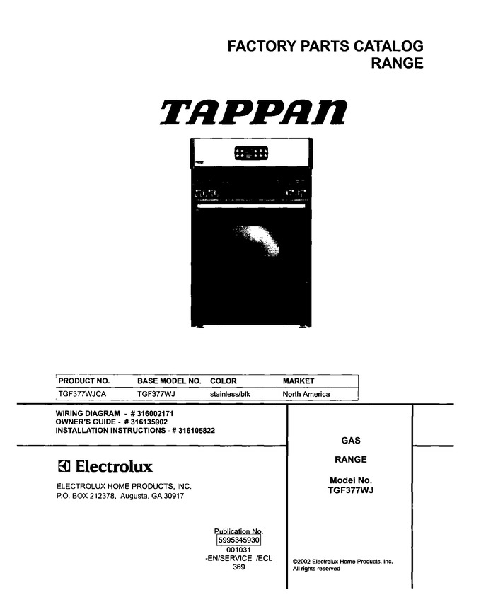 Diagram for TGF377WJCA