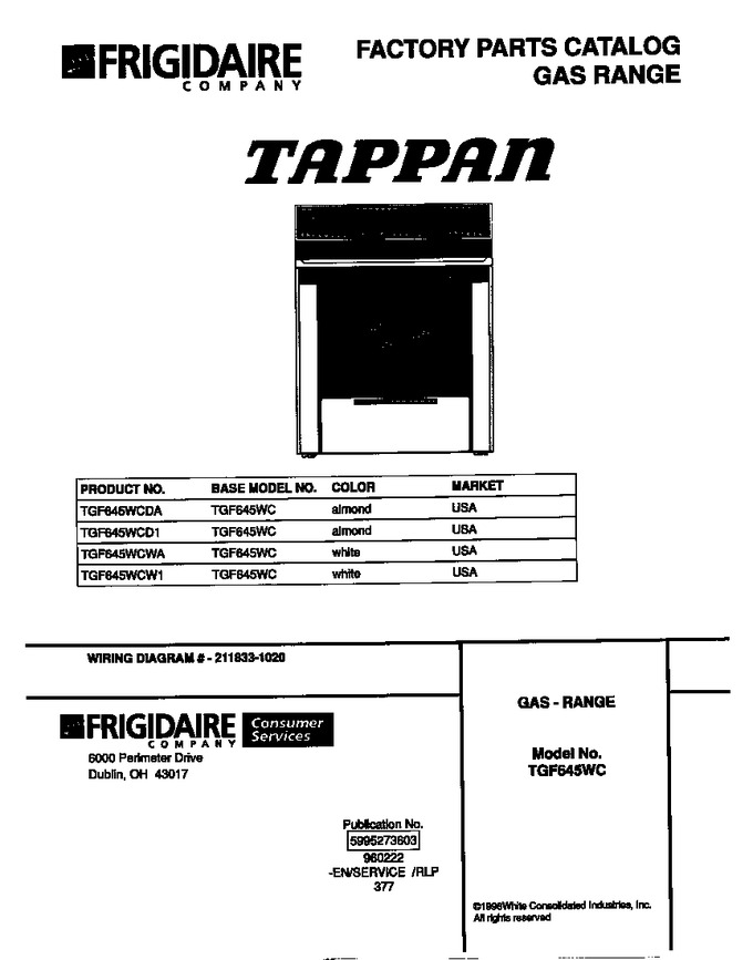 Diagram for TGF645WCD1