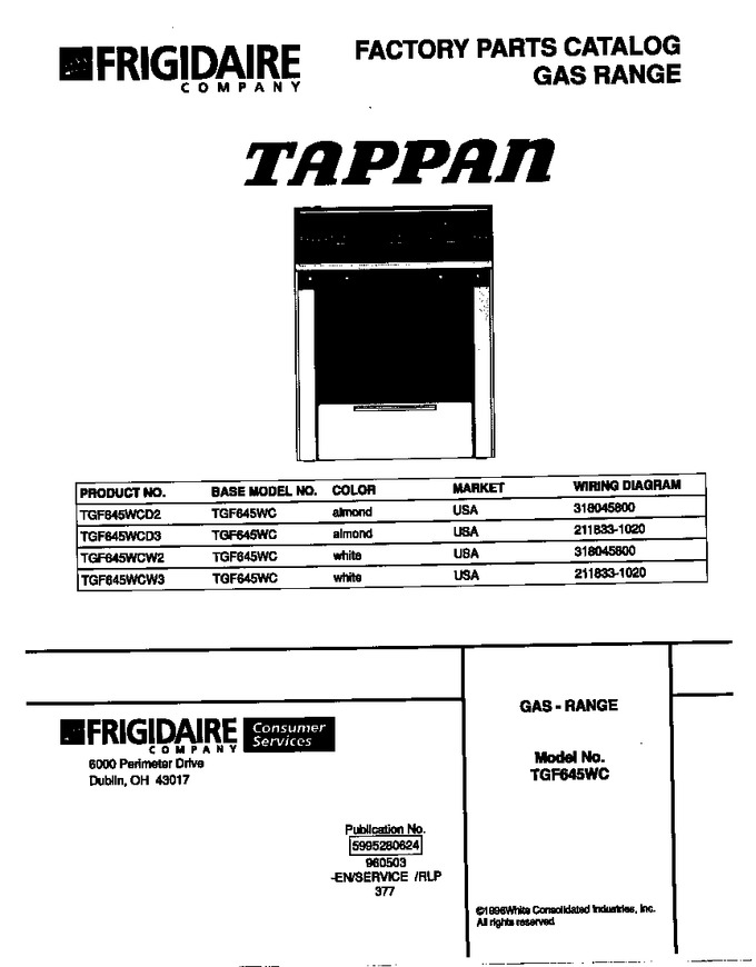 Diagram for TGF645WCD3