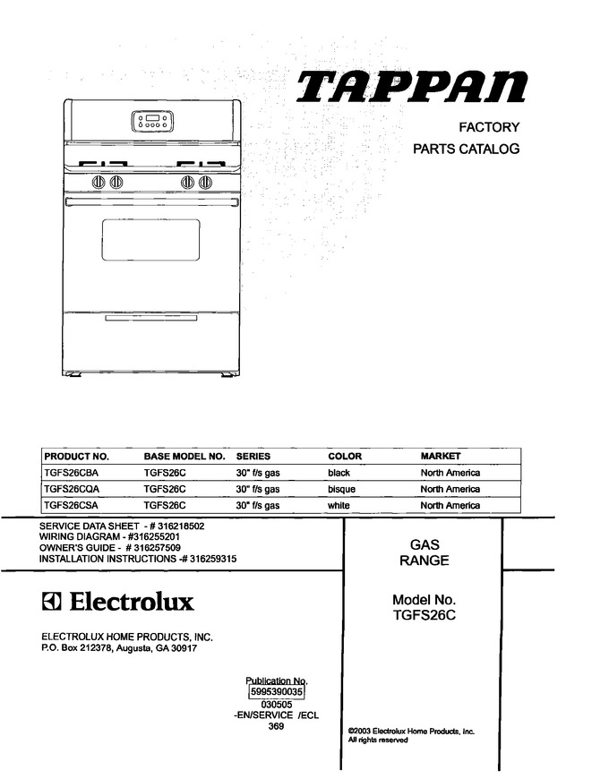 Diagram for TGFS26CBA