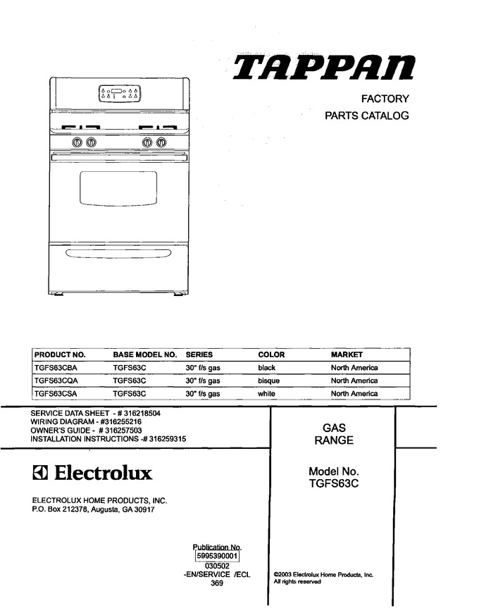 Diagram for TGFS63CQA