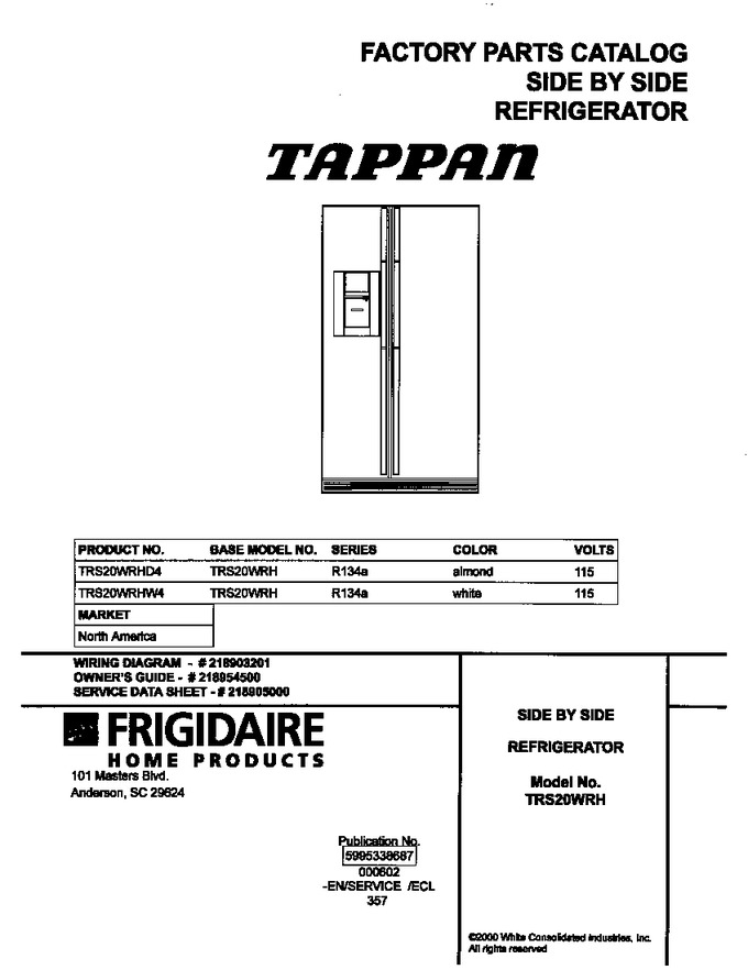 Diagram for TRS20WRHD4