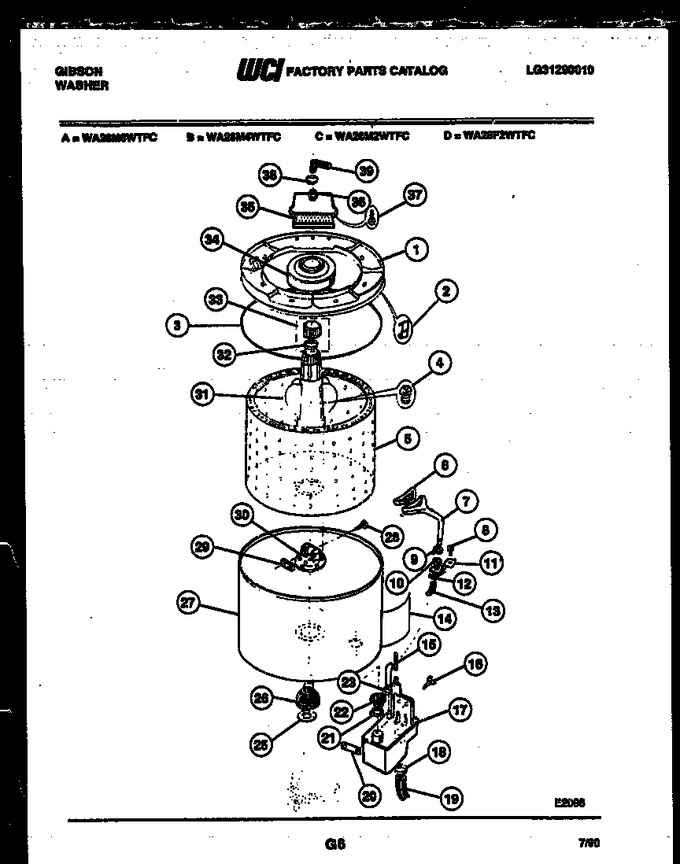 Diagram for WA28F2WTFC