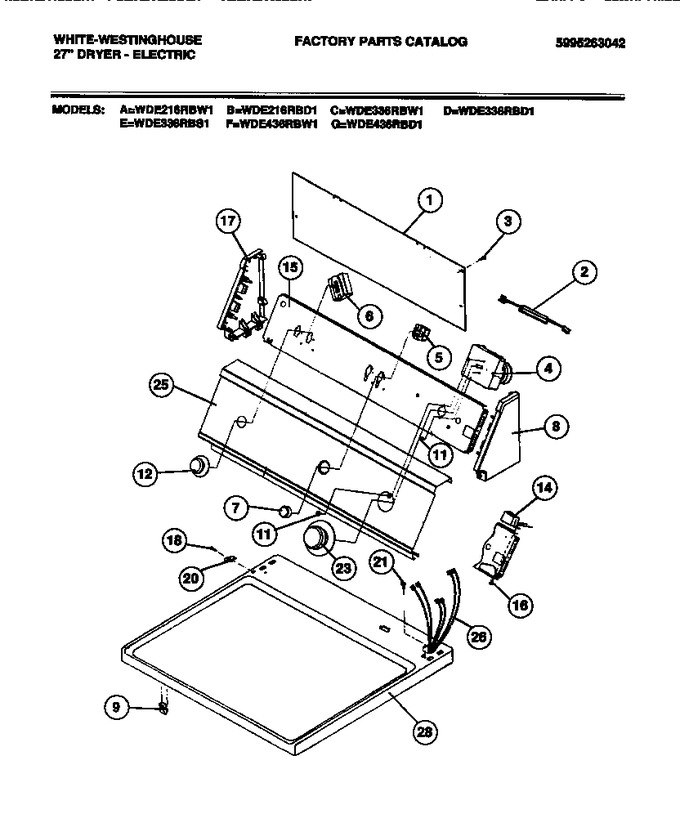 Diagram for WDE216RBD1