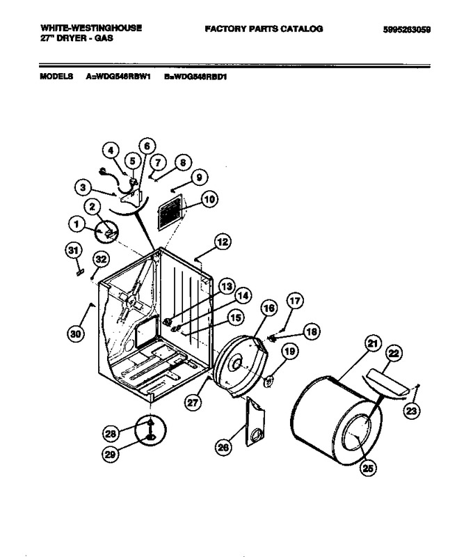 Diagram for WDG546RBW1