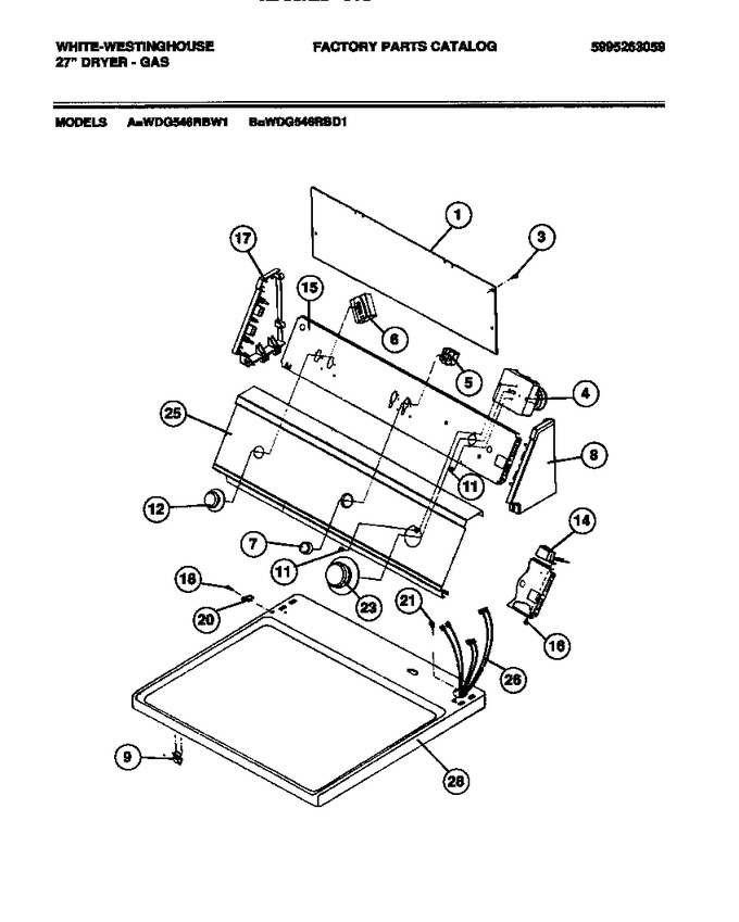 Diagram for WDG546RBW1