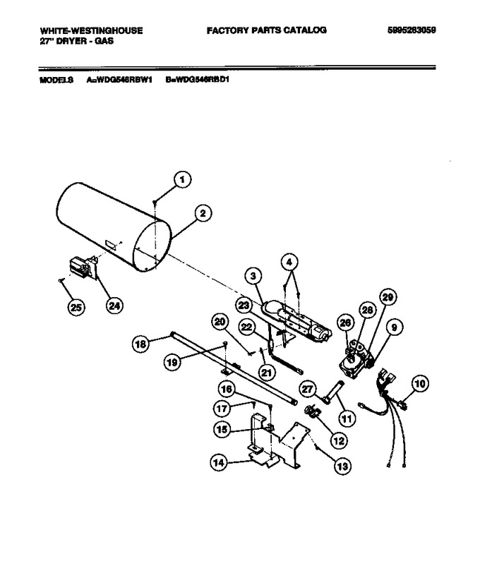 Diagram for WDG546RBW1