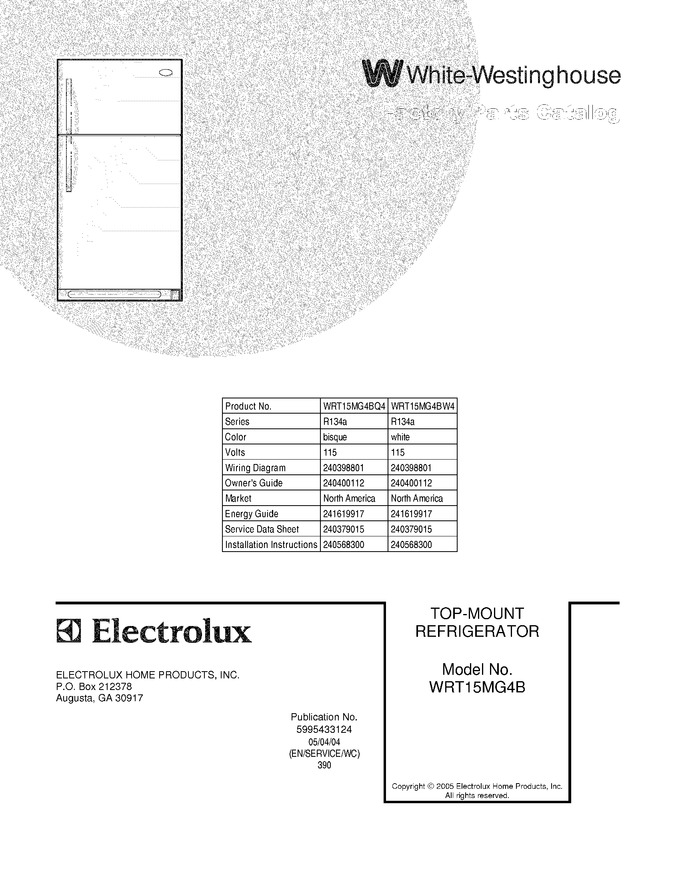 Diagram for WRT15MG4BW4