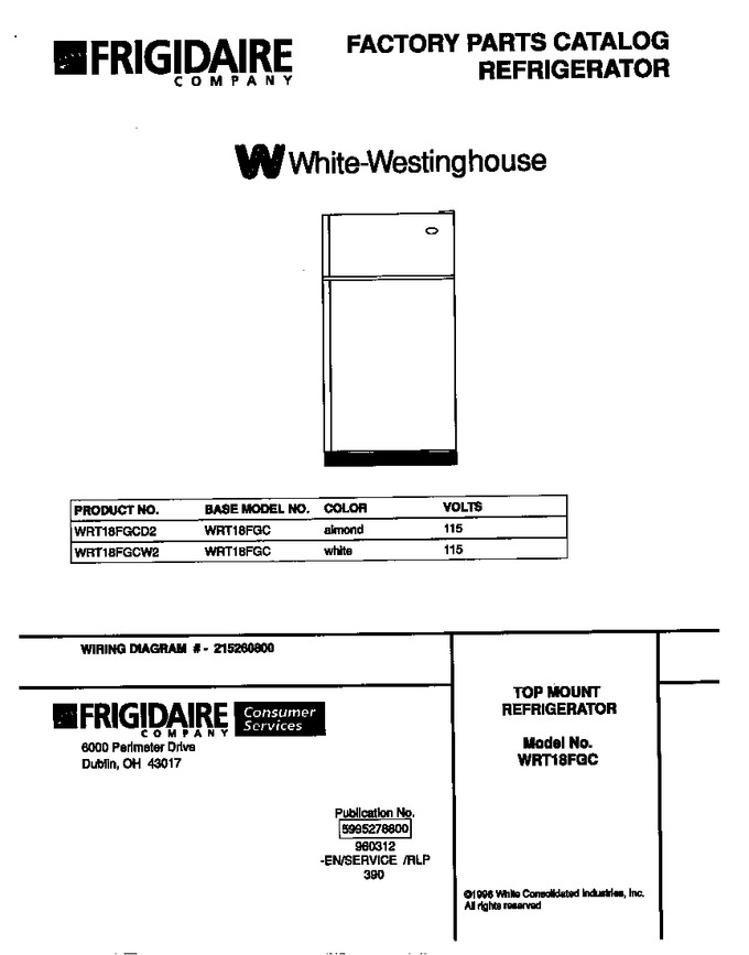 Diagram for WRT18FGCW2