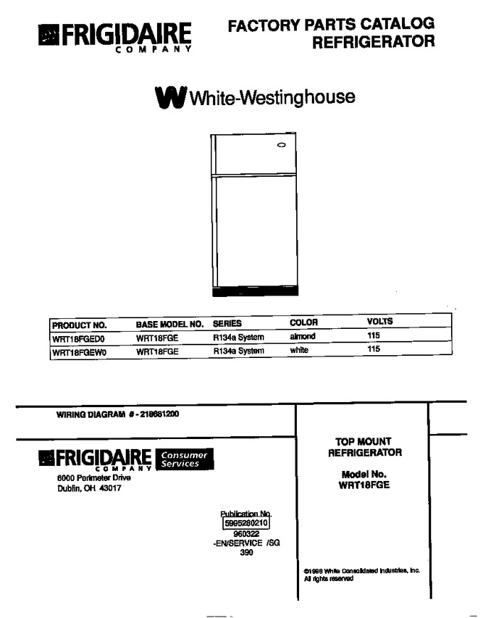 Diagram for WRT18FGEW0