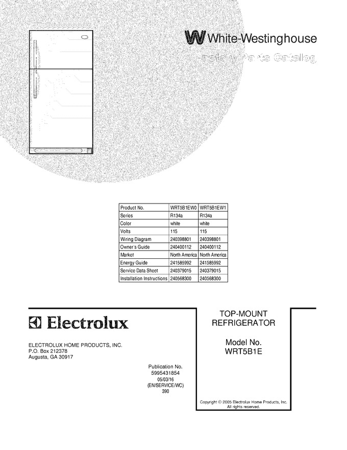 Diagram for WRT5B1EW0