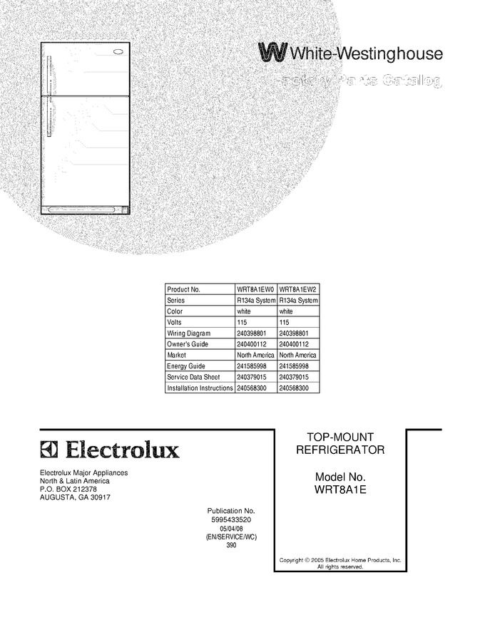 Diagram for WRT8A1EW0