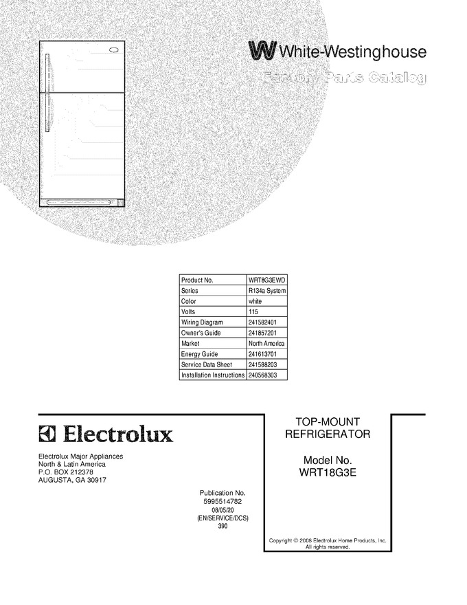 Diagram for WRT8G3EWD