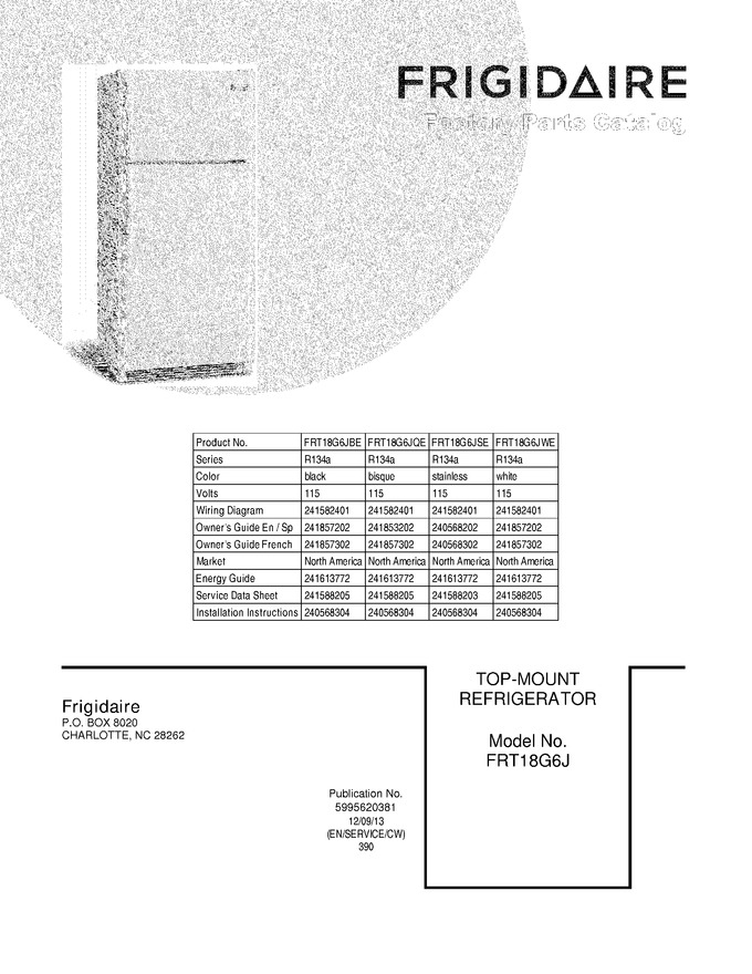 Diagram for FRT18G6JBE