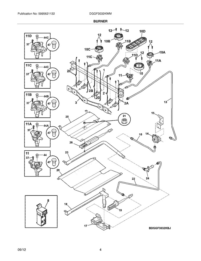 Diagram for DGGF3032KWM