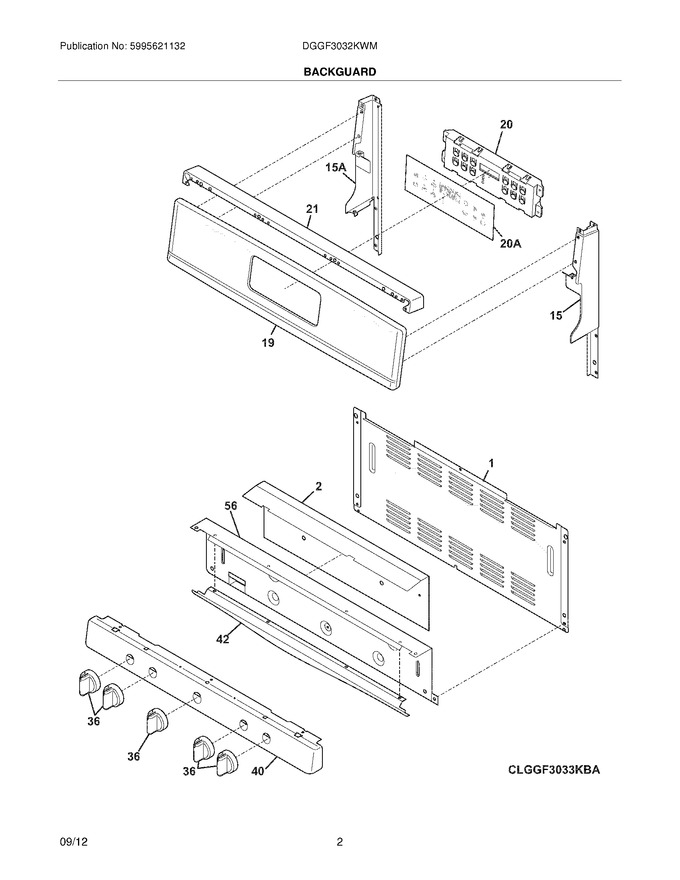 Diagram for DGGF3032KWM