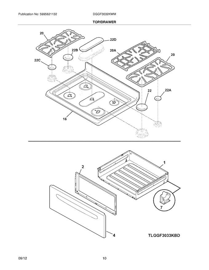 Diagram for DGGF3032KWM