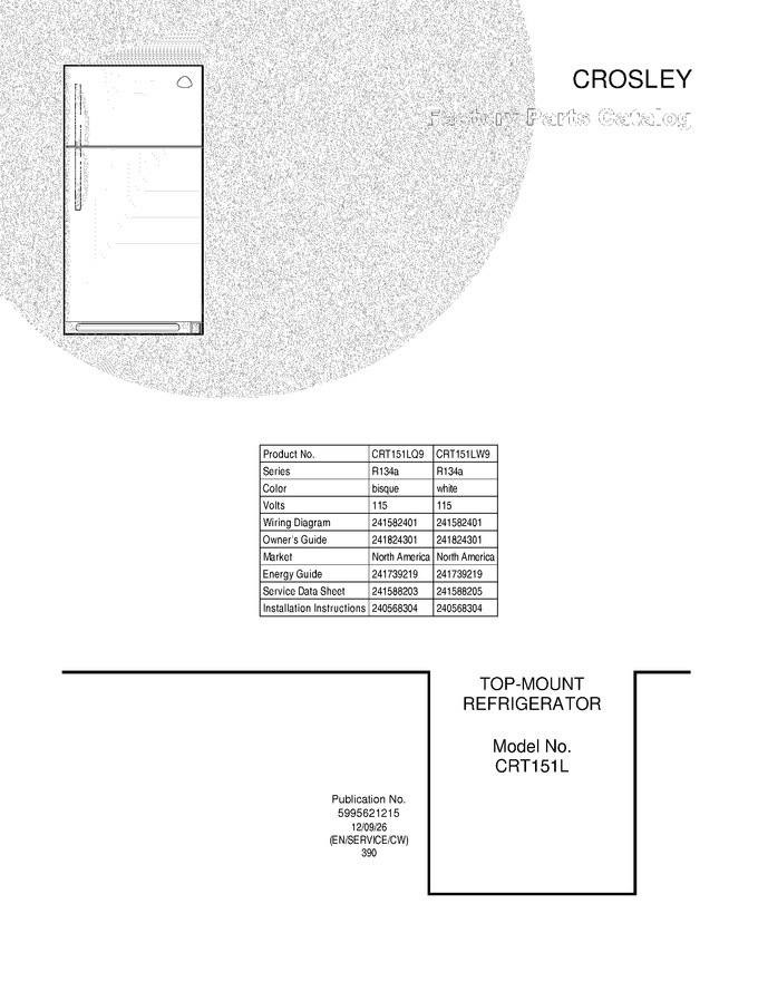 Diagram for CRT151LW9