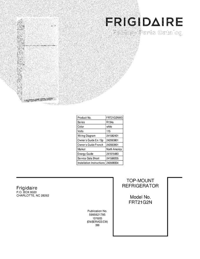 Diagram for FRT21G2NW3