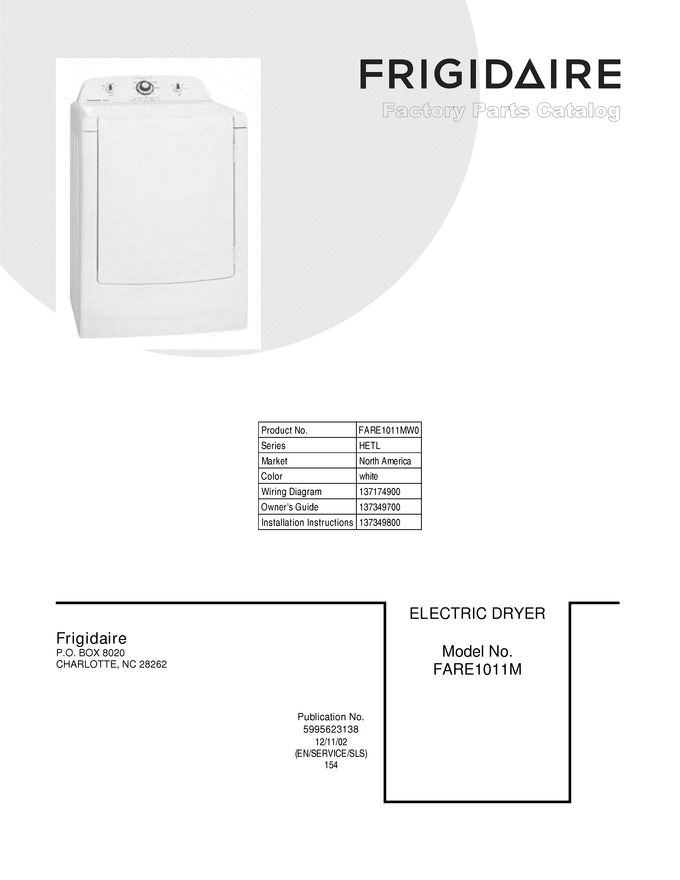 Diagram for FARE1011MW0