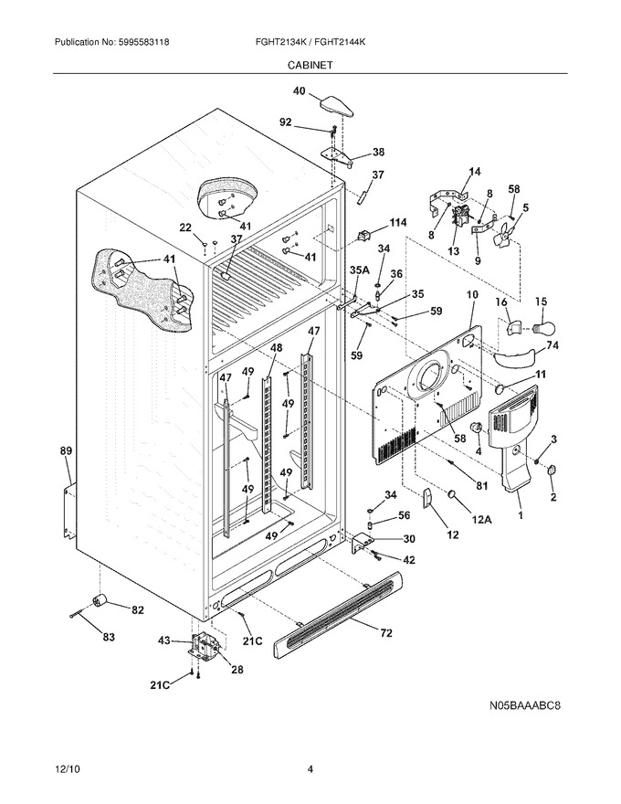 Diagram for FGHT2134KW4