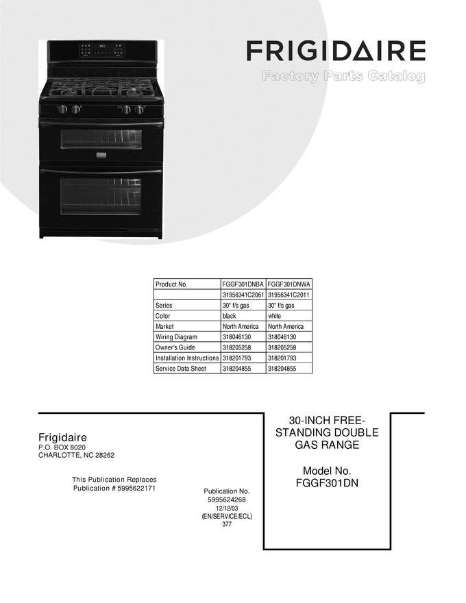 Diagram for FGGF301DNBA