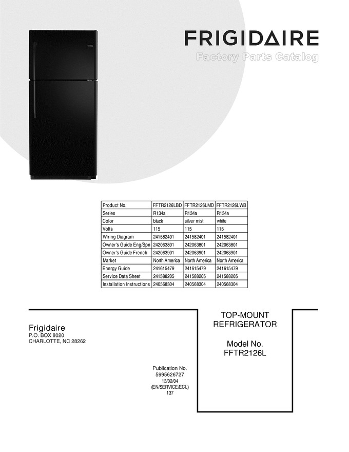 Diagram for FFTR2126LBD