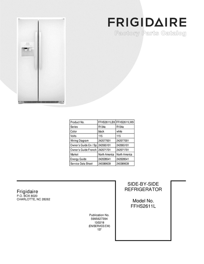 Diagram for FFHS2611LB9