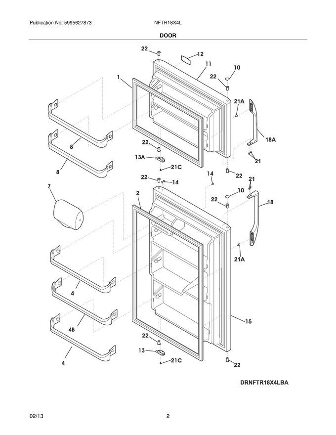 Diagram for NFTR18X4LWA