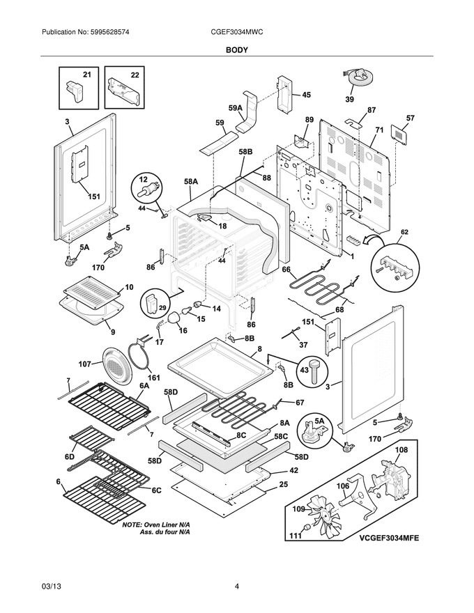 Diagram for CGEF3034MWC