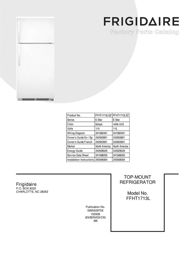 Diagram for FFHT1713LQZ