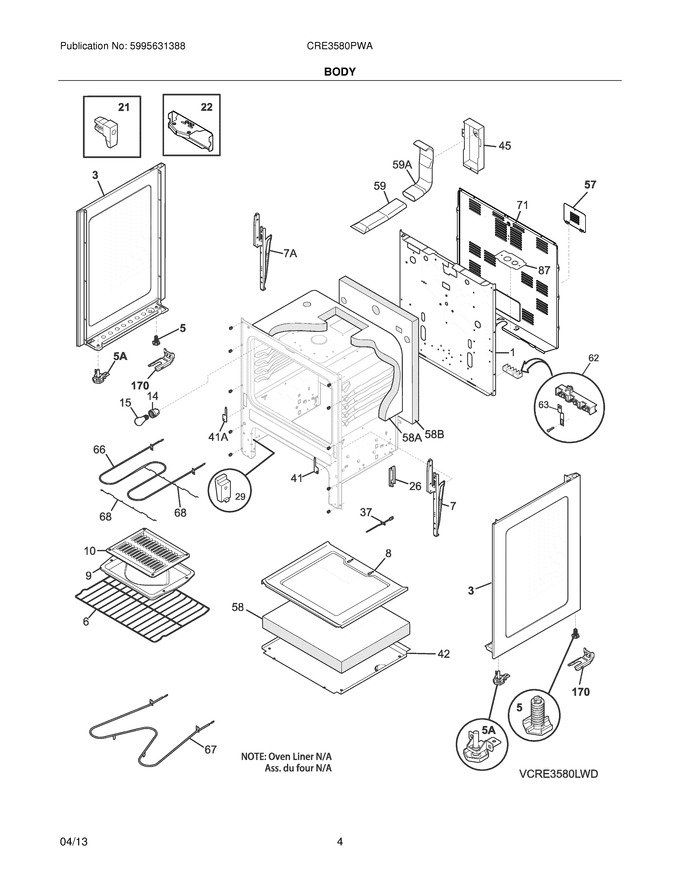 Diagram for CRE3580PWA