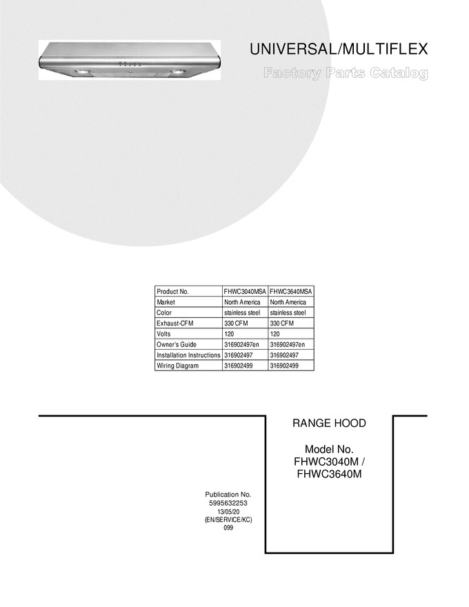 Diagram for FHWC3040MSA-11