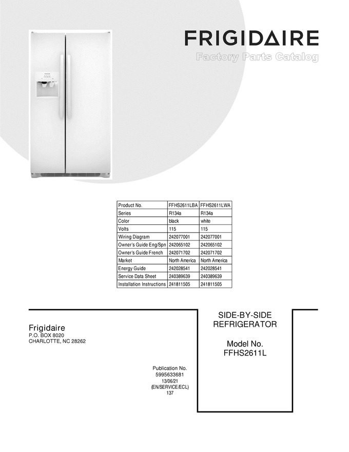 Diagram for FFHS2611LBA