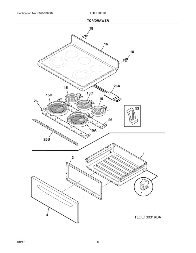 Diagram for LGEF3031KWA