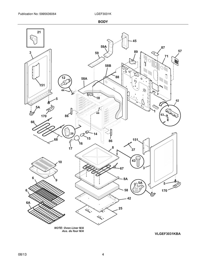 Diagram for LGEF3031KBA