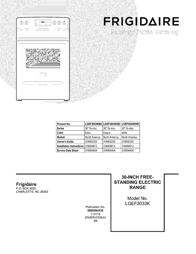 Diagram for LGEF3033KBD