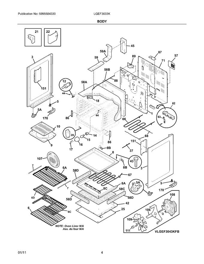 Diagram for LGEF3033KQD