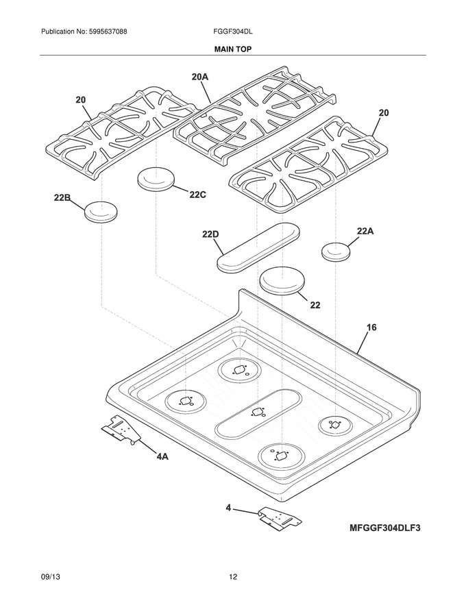 Diagram for FGGF304DLW4