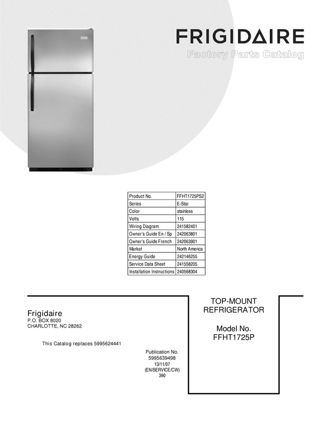 Diagram for FFHT1725PS2