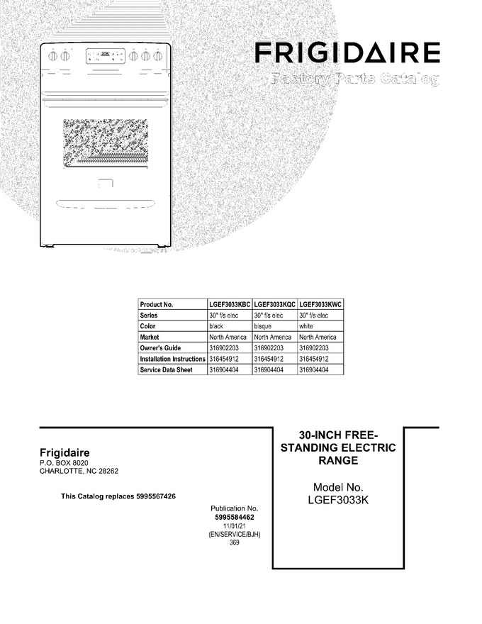 Diagram for LGEF3033KBC
